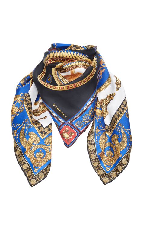 versace printed silk scarf